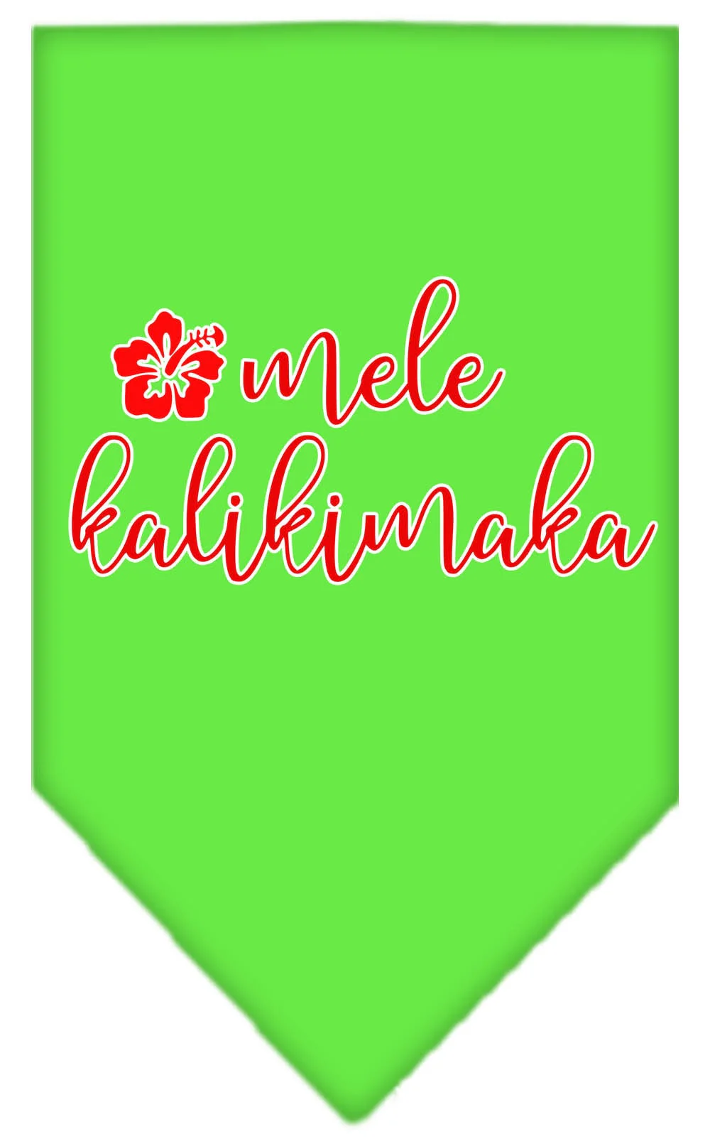 Christmas Pet and Dog Bandana Screen Printed, "Mele Kalikimaka" - Image 5