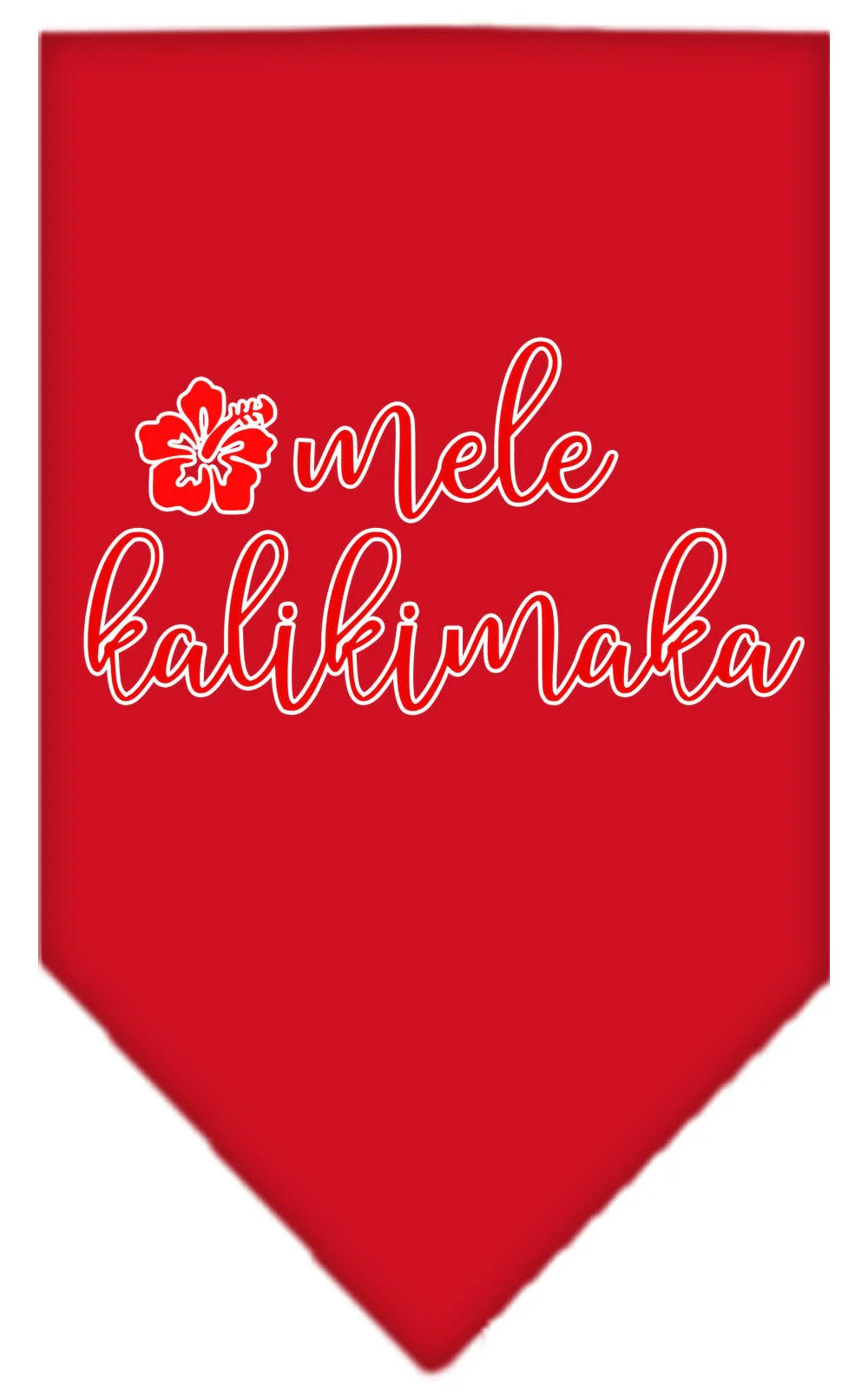 Christmas Pet and Dog Bandana Screen Printed, "Mele Kalikimaka" - Image 7