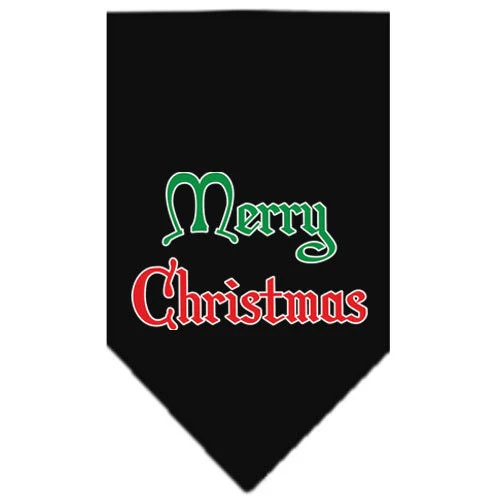 Christmas Pet and Dog Bandana Screen Printed, "Merry Christmas" - Image 4