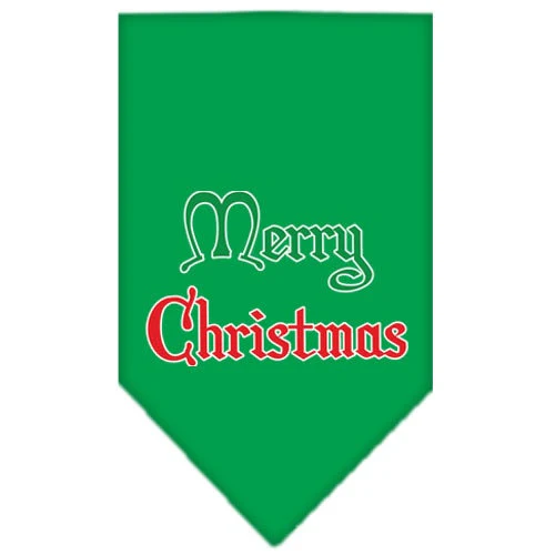 Christmas Pet and Dog Bandana Screen Printed, "Merry Christmas" - Image 5