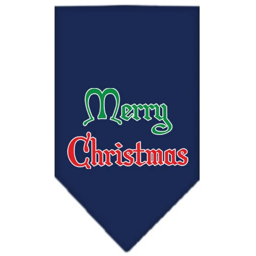 Christmas Pet and Dog Bandana Screen Printed, "Merry Christmas" - Image 6
