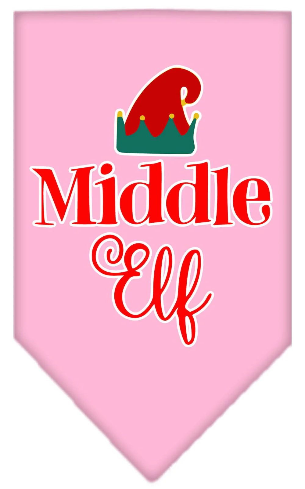 Christmas Pet and Dog Bandana Screen Printed, "Middle Elf" - Image 10