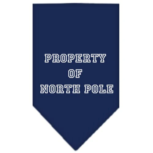 Christmas Pet and Dog Bandana Screen Printed, "Property Of North Pole" - Image 10
