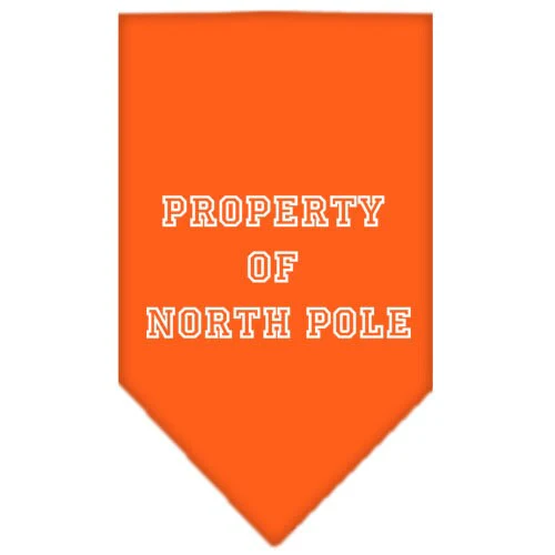 Christmas Pet and Dog Bandana Screen Printed, "Property Of North Pole" - Image 6