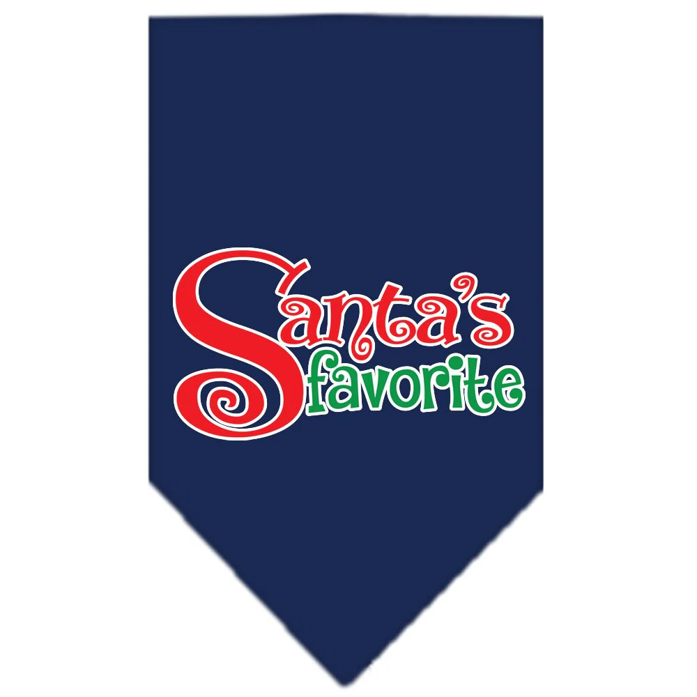 Christmas Pet and Dog Bandana Screen Printed, "Santa's Favorite" - Image 10