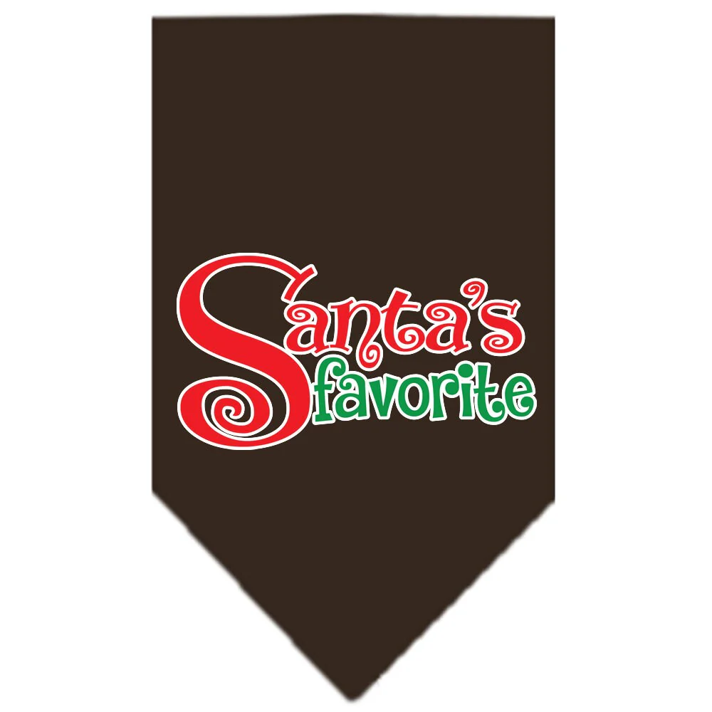 Christmas Pet and Dog Bandana Screen Printed, "Santa's Favorite" - Image 5