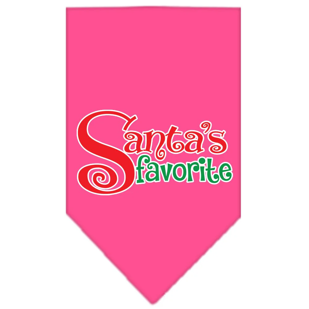 Christmas Pet and Dog Bandana Screen Printed, "Santa's Favorite" - Image 6