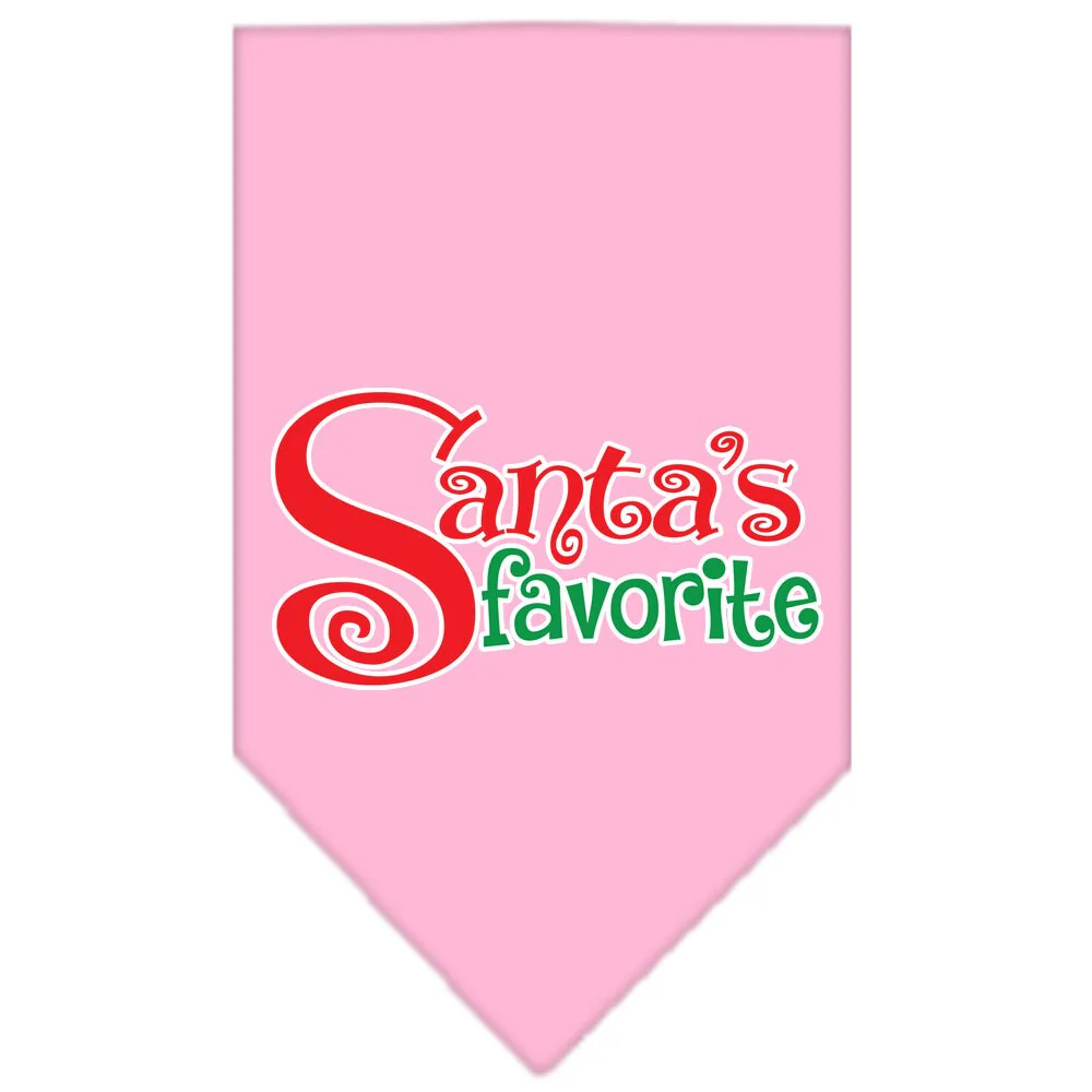 Christmas Pet and Dog Bandana Screen Printed, "Santa's Favorite" - Image 8