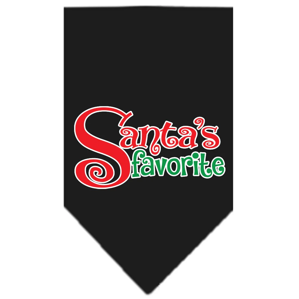Christmas Pet and Dog Bandana Screen Printed, "Santa's Favorite" - Image 9