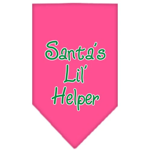 Christmas Pet and Dog Bandana Screen Printed, "Santa's Lil Helper" - Image 10