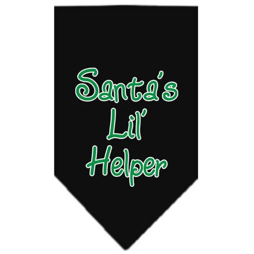 Christmas Pet and Dog Bandana Screen Printed, "Santa's Lil Helper" - Image 2