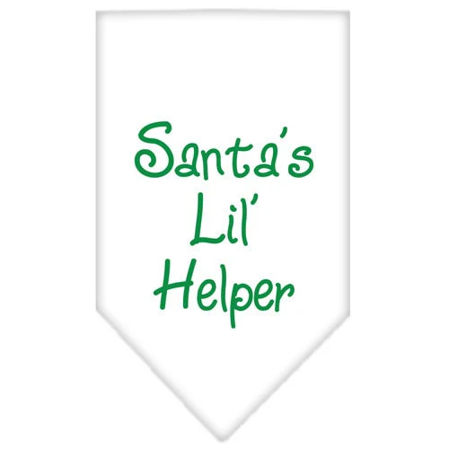 Christmas Pet and Dog Bandana Screen Printed, "Santa's Lil Helper" - Image 3
