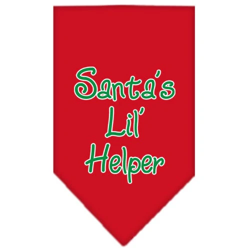 Christmas Pet and Dog Bandana Screen Printed, "Santa's Lil Helper" - Image 4