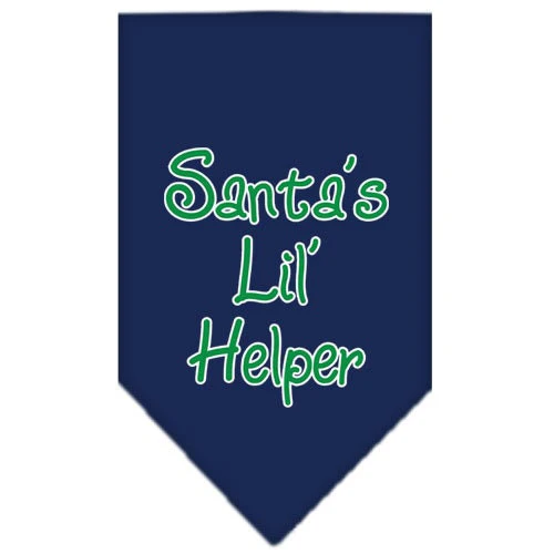 Christmas Pet and Dog Bandana Screen Printed, "Santa's Lil Helper" - Image 5