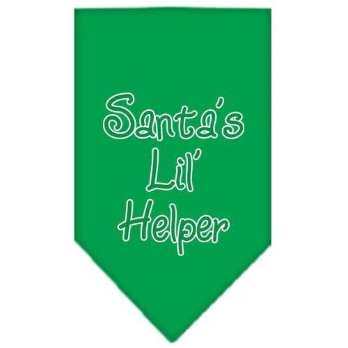 Christmas Pet and Dog Bandana Screen Printed, "Santa's Lil Helper" - Image 6
