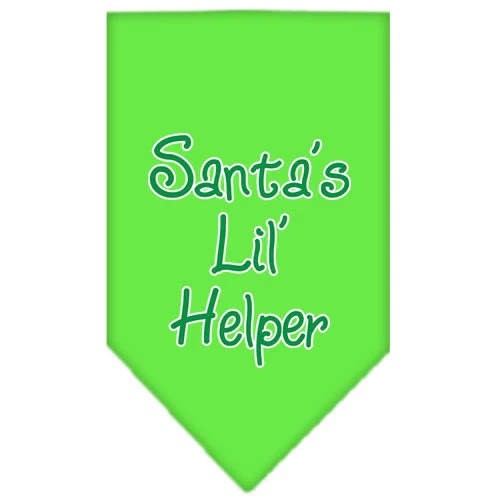 Christmas Pet and Dog Bandana Screen Printed, "Santa's Lil Helper" - Image 8