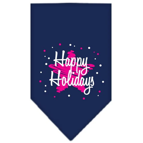 Christmas Pet and Dog Bandana Screen Printed, "Scribble Happy Holidays" - Image 7
