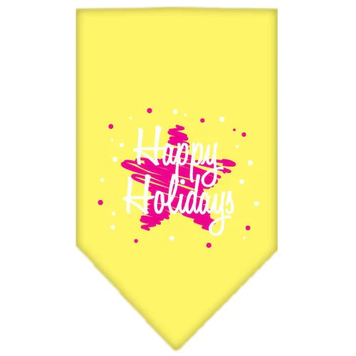 Christmas Pet and Dog Bandana Screen Printed, "Scribble Happy Holidays" - Image 9