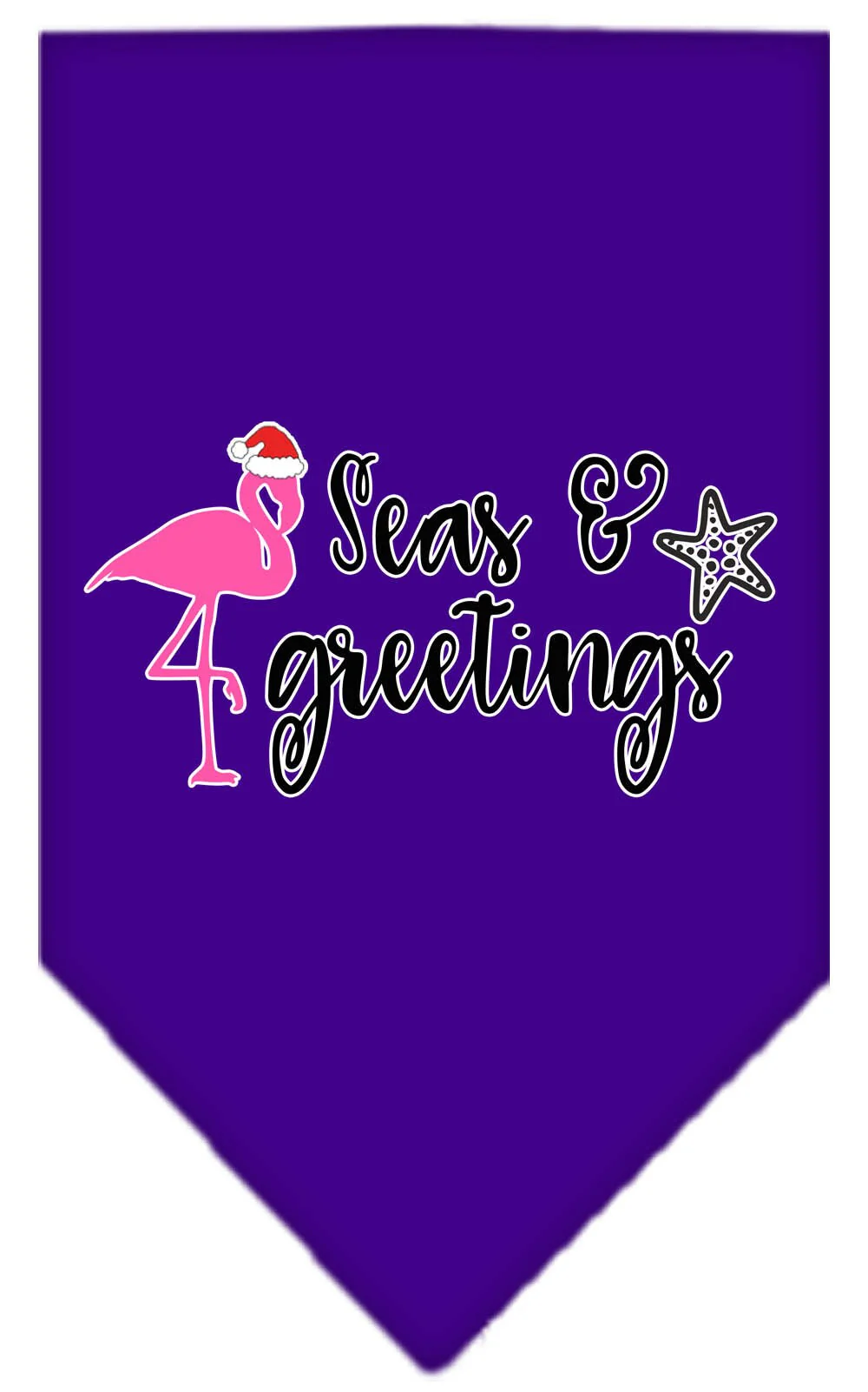 Christmas Pet and Dog Bandana Screen Printed, "Seas & Greetings" - Image 10