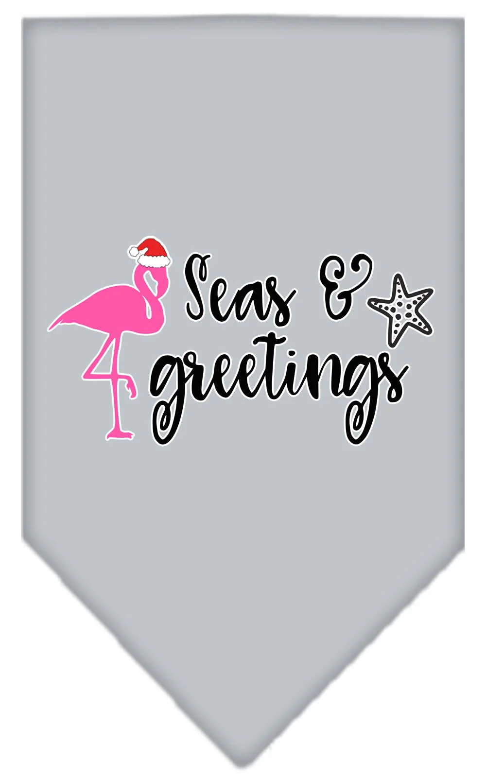 Christmas Pet and Dog Bandana Screen Printed, "Seas & Greetings" - Image 4