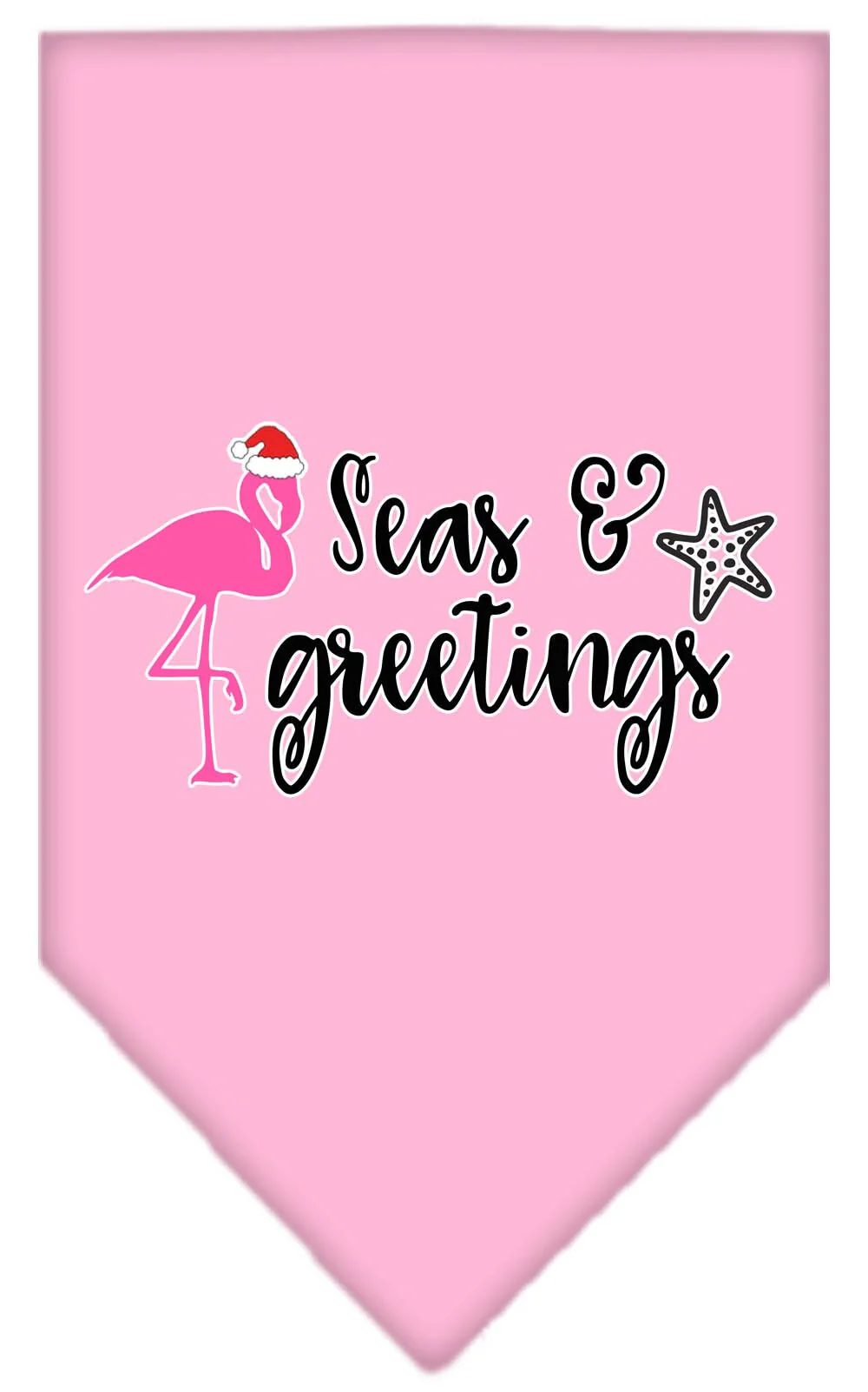 Christmas Pet and Dog Bandana Screen Printed, "Seas & Greetings" - Image 6
