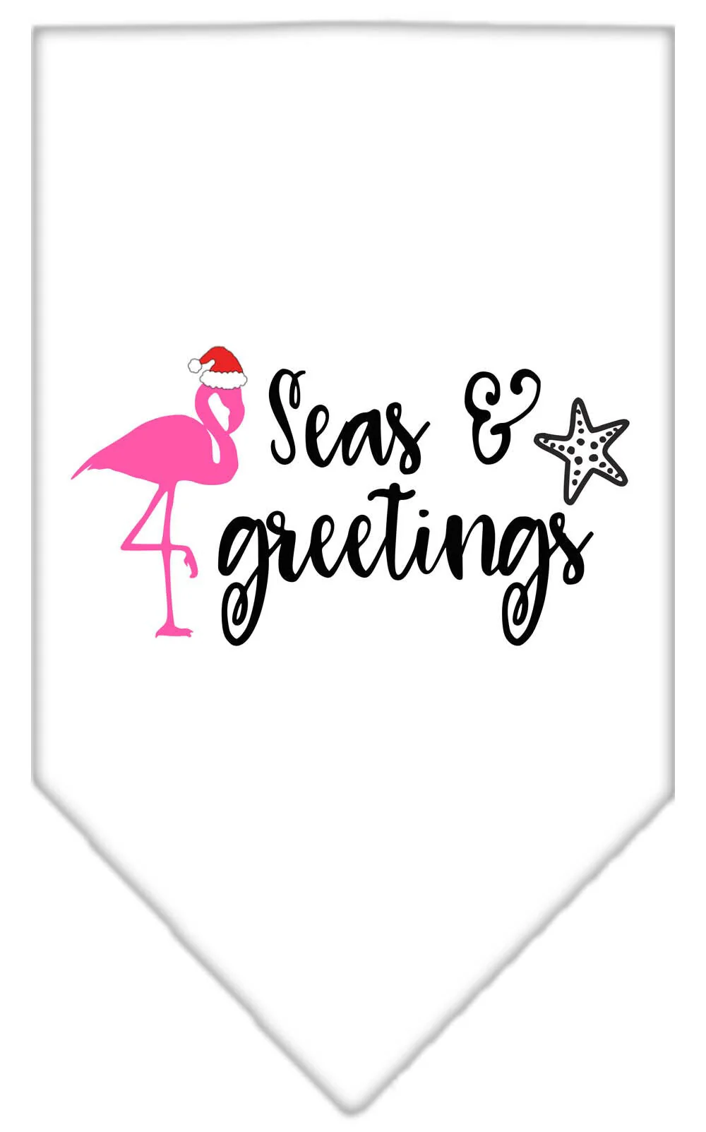 Christmas Pet and Dog Bandana Screen Printed, "Seas & Greetings" - Image 7