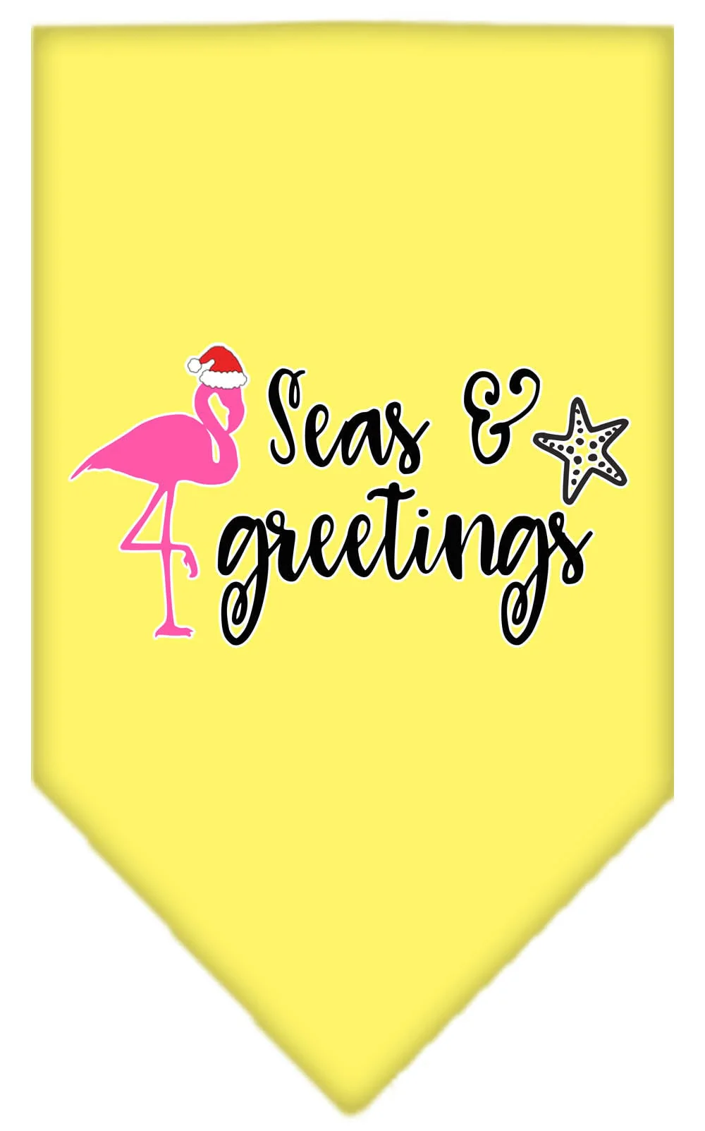 Christmas Pet and Dog Bandana Screen Printed, "Seas & Greetings" - Image 8