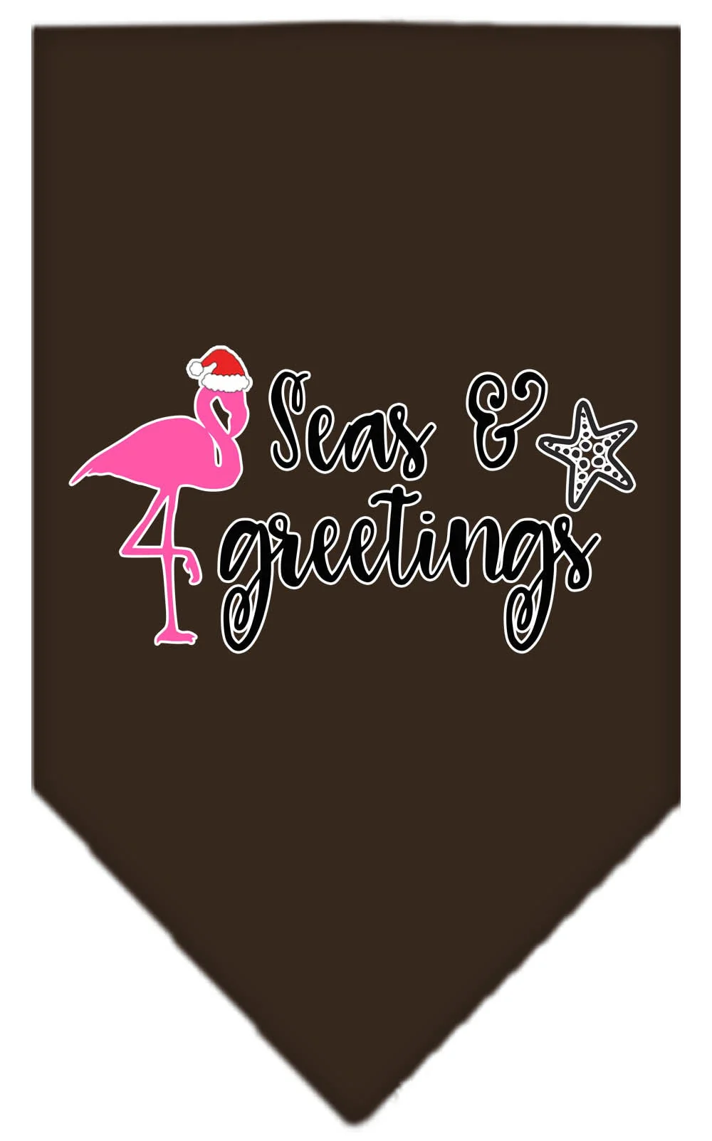 Christmas Pet and Dog Bandana Screen Printed, "Seas & Greetings" - Image 9