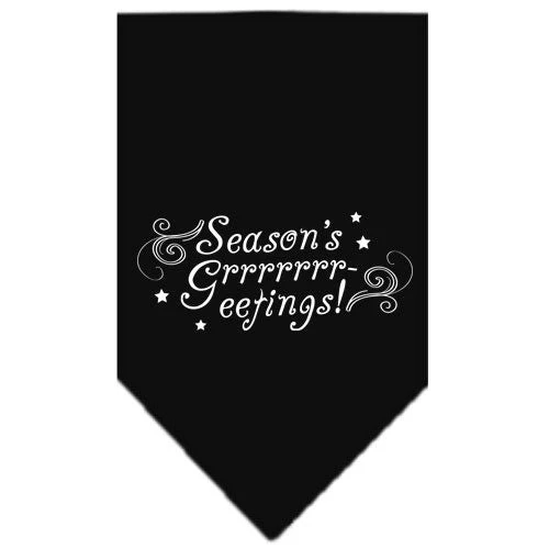 Christmas Pet and Dog Bandana Screen Printed, "Season's Greetings" - Image 3