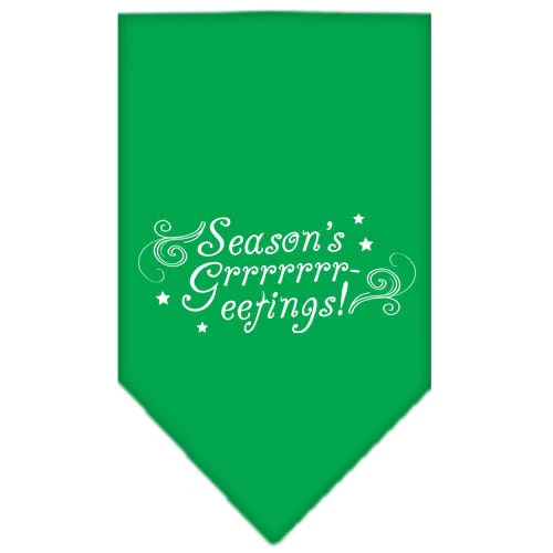 Christmas Pet and Dog Bandana Screen Printed, "Season's Greetings" - Image 4