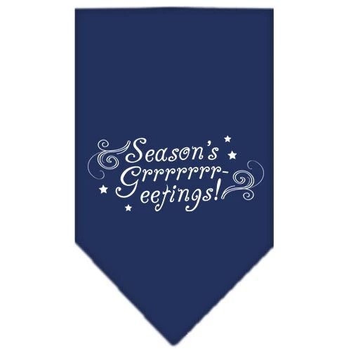 Christmas Pet and Dog Bandana Screen Printed, "Season's Greetings" - Image 6