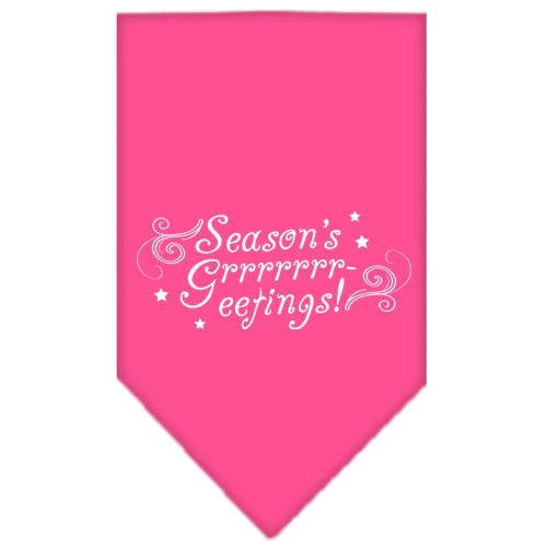 Christmas Pet and Dog Bandana Screen Printed, "Season's Greetings" - Image 9