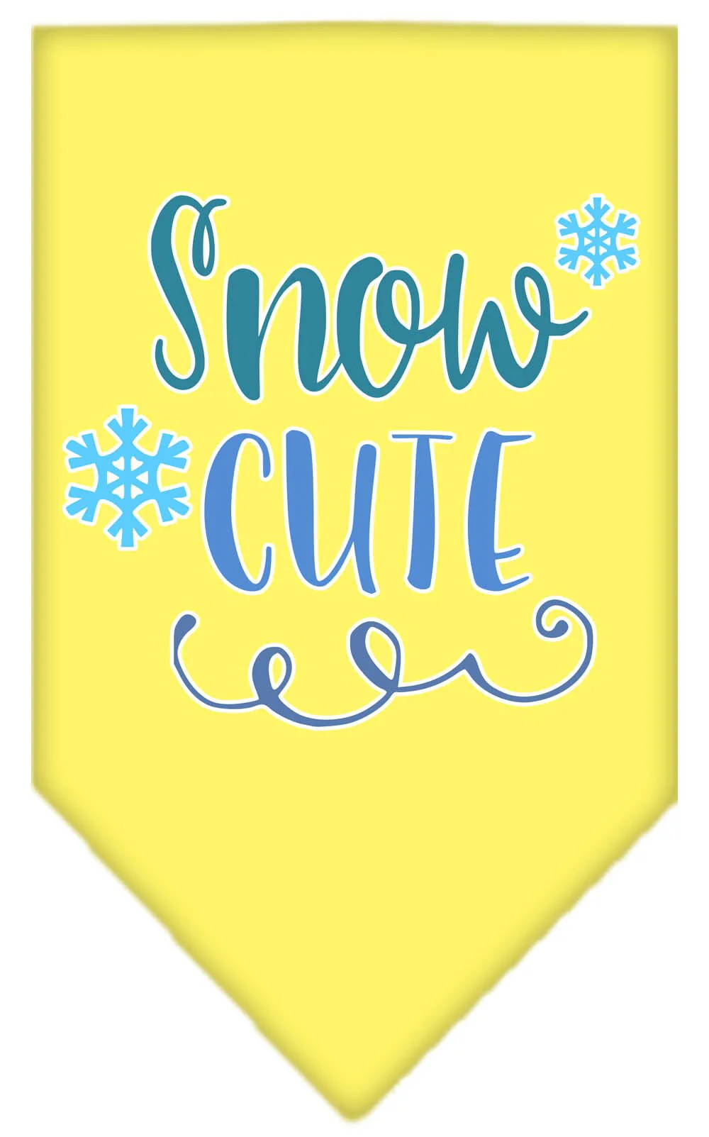 Christmas Pet and Dog Bandana Screen Printed, "Snow Cute" - Image 10