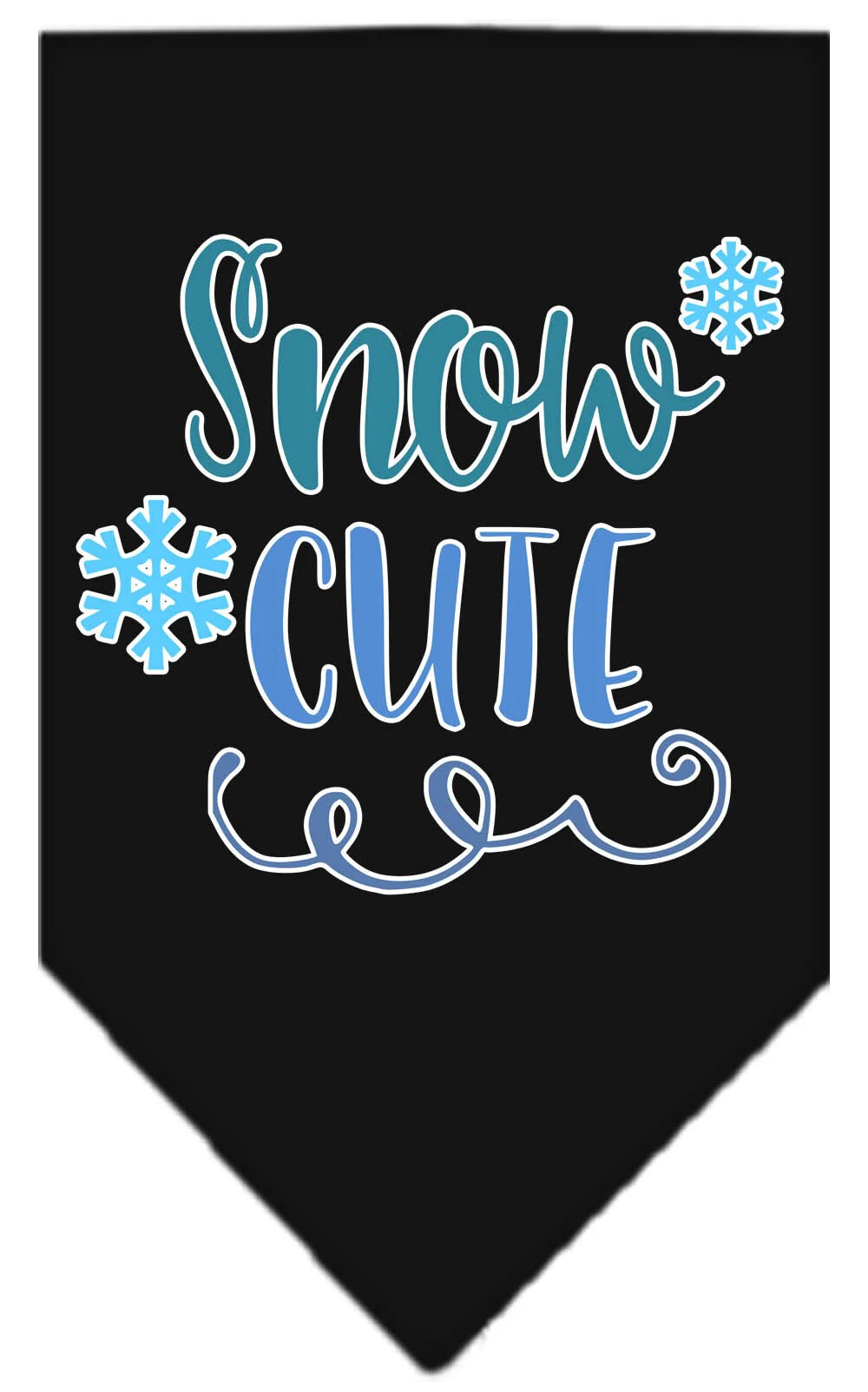 Christmas Pet and Dog Bandana Screen Printed, "Snow Cute" - Image 2