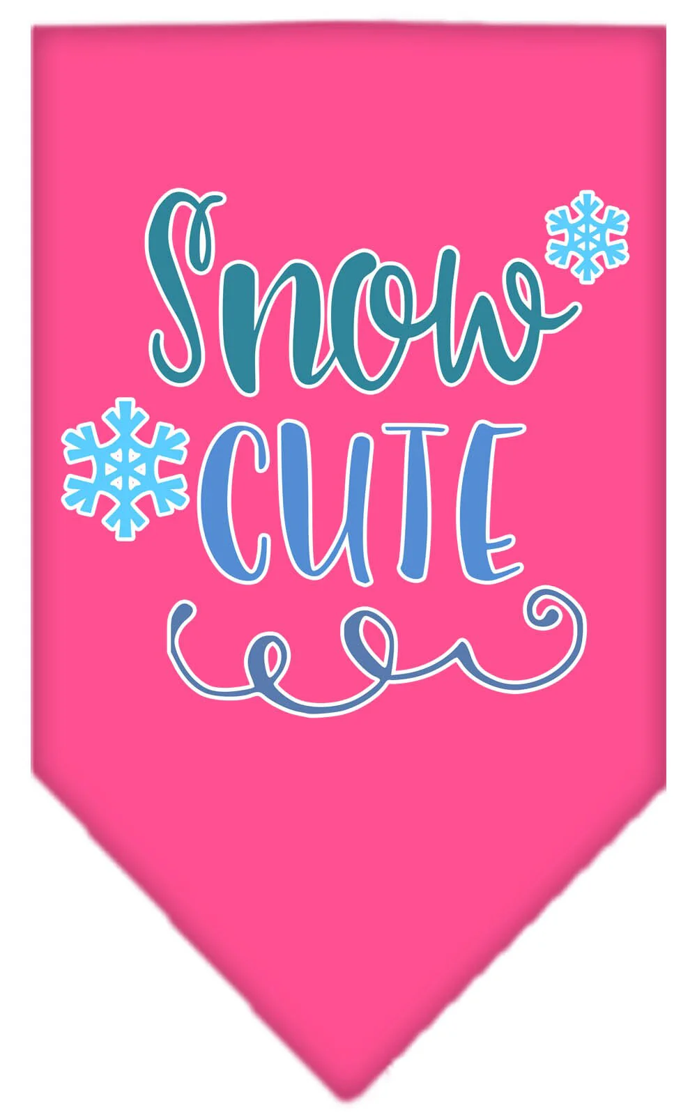 Christmas Pet and Dog Bandana Screen Printed, "Snow Cute" - Image 3