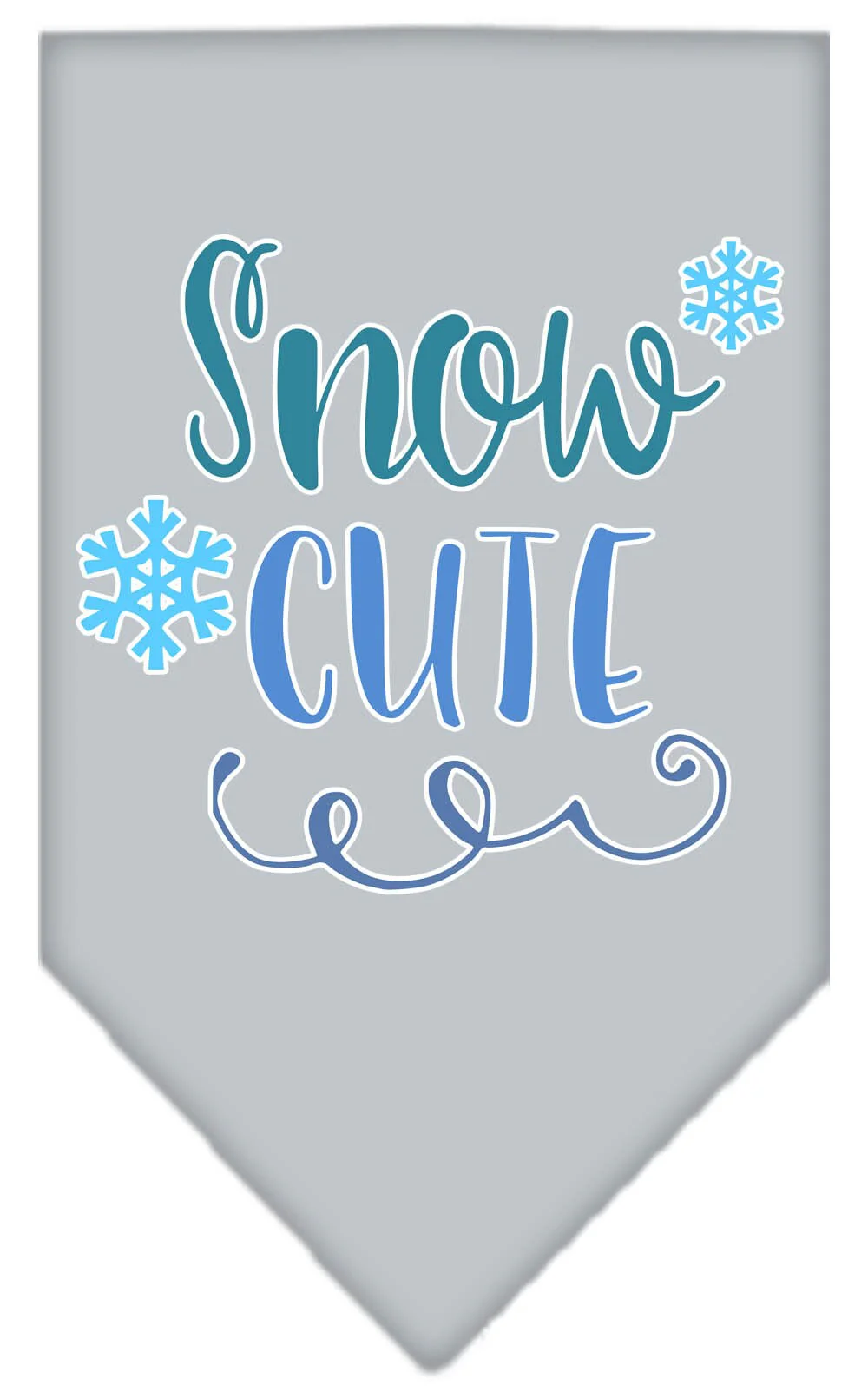 Christmas Pet and Dog Bandana Screen Printed, "Snow Cute" - Image 4