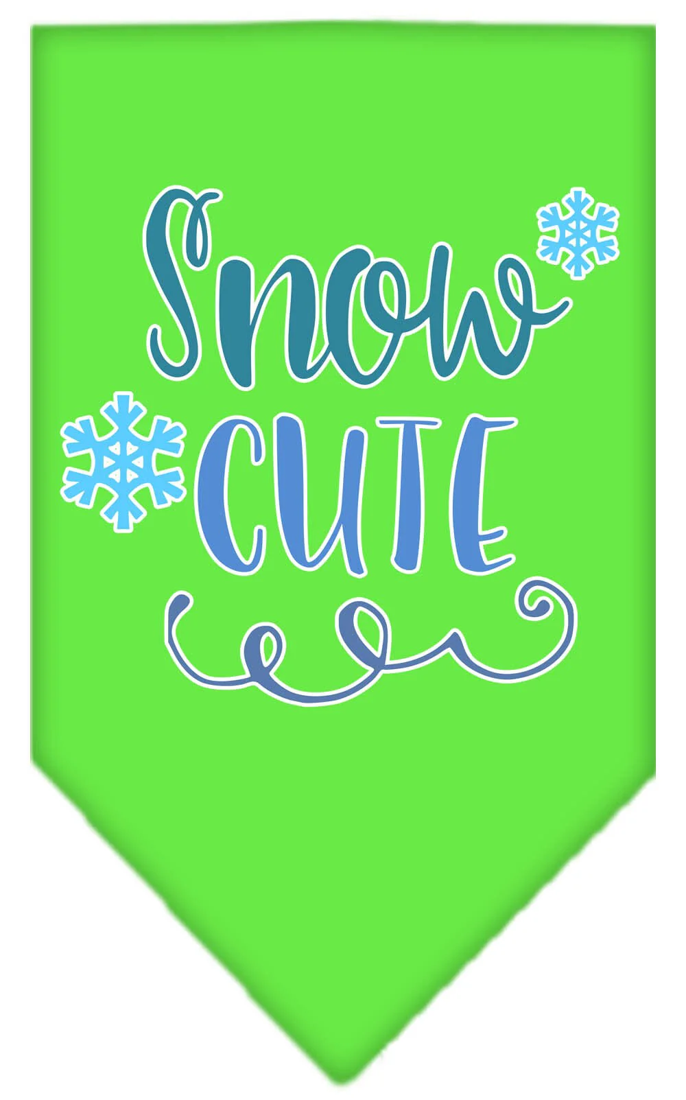 Christmas Pet and Dog Bandana Screen Printed, "Snow Cute" - Image 5