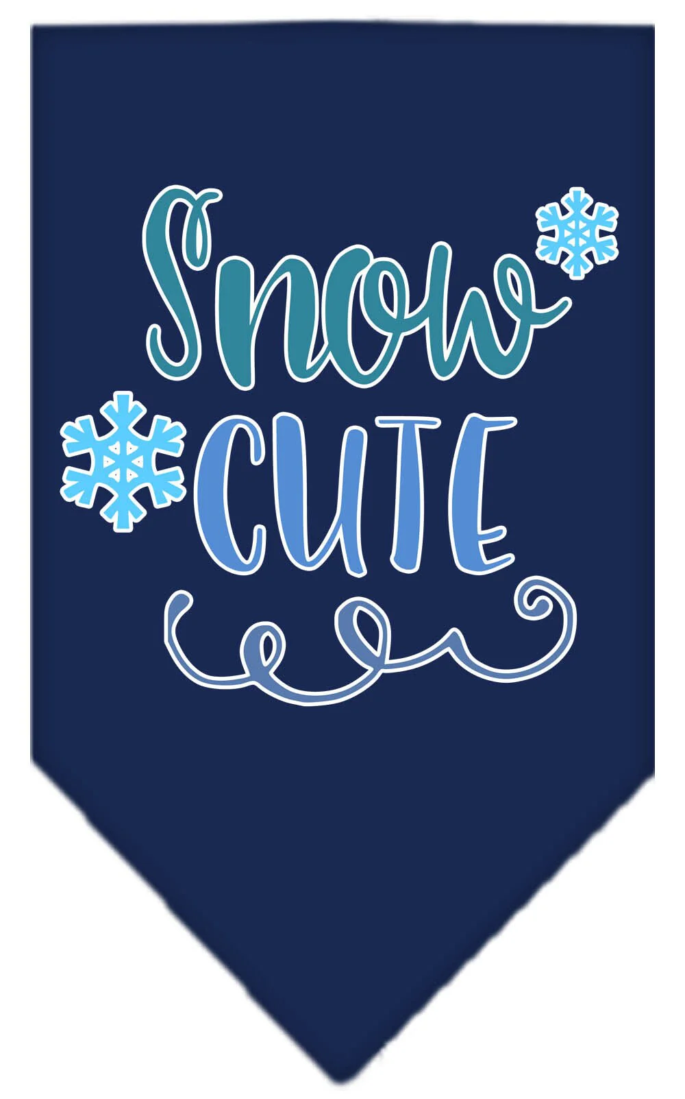 Christmas Pet and Dog Bandana Screen Printed, "Snow Cute" - Image 6
