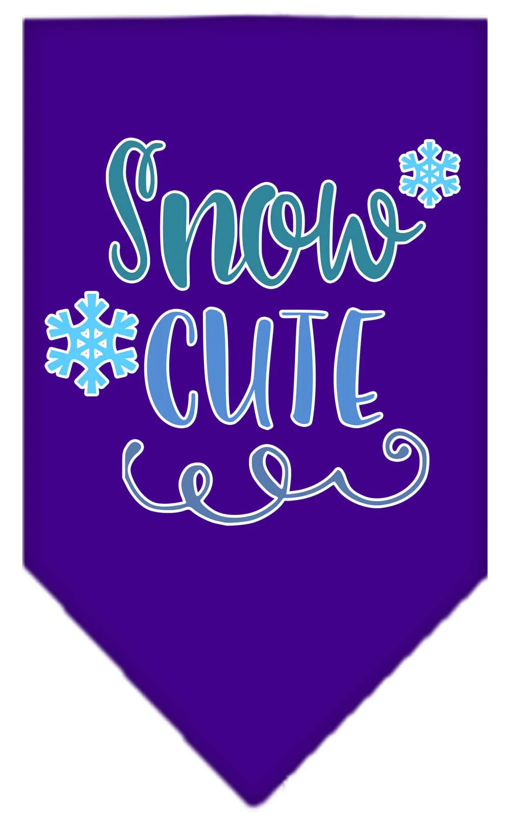 Christmas Pet and Dog Bandana Screen Printed, "Snow Cute" - Image 7