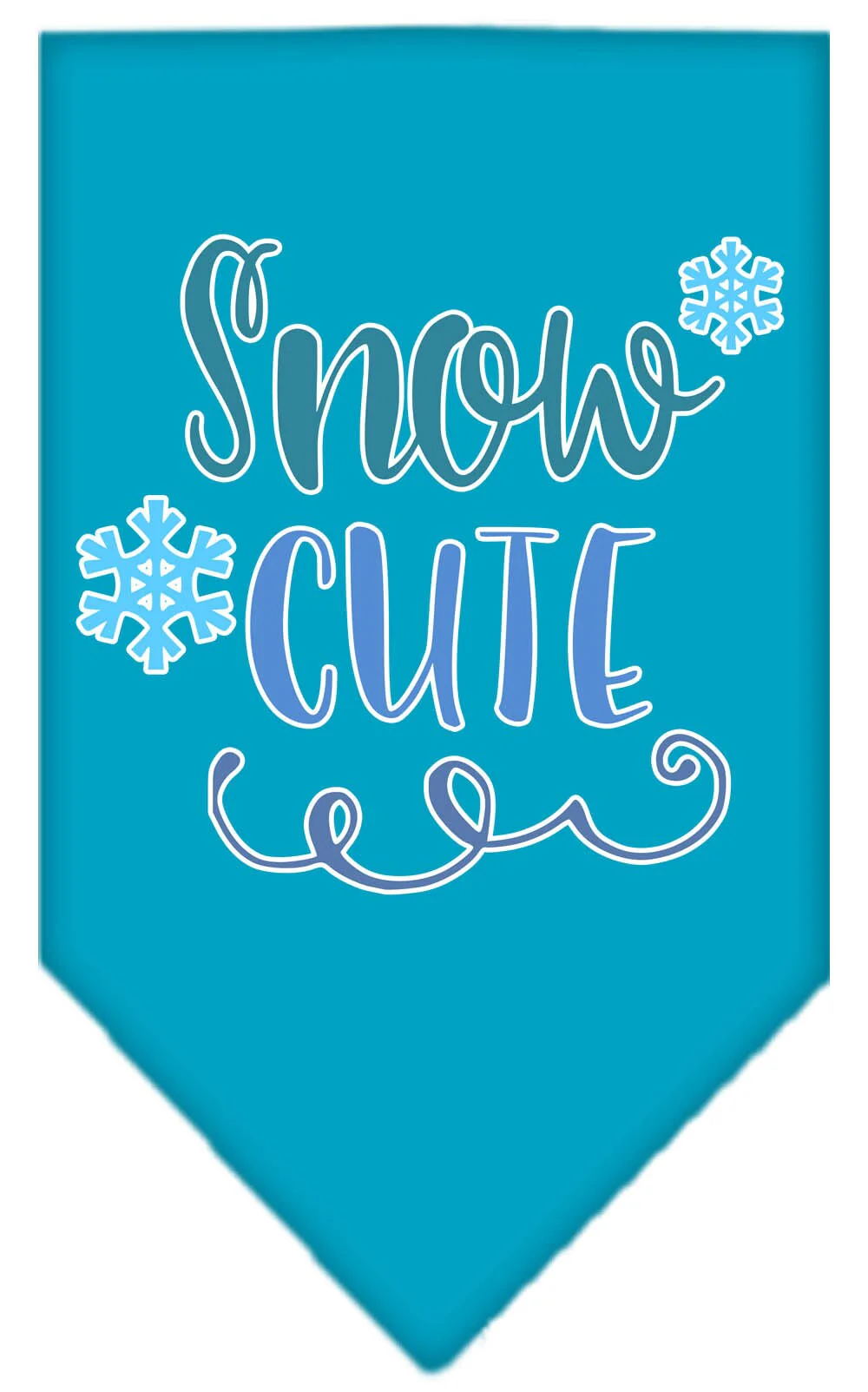 Christmas Pet and Dog Bandana Screen Printed, "Snow Cute" - Image 8
