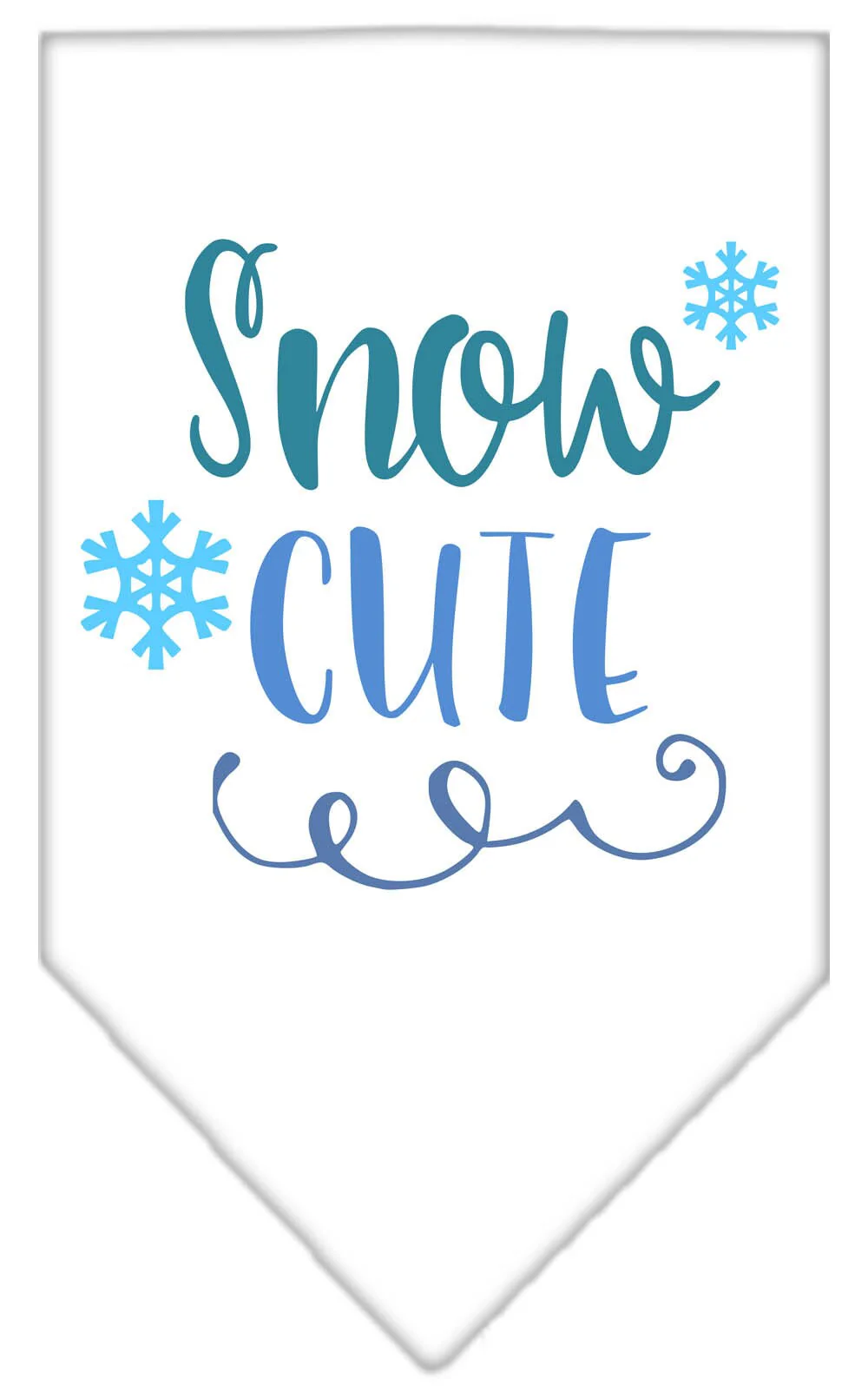 Christmas Pet and Dog Bandana Screen Printed, "Snow Cute" - Image 9