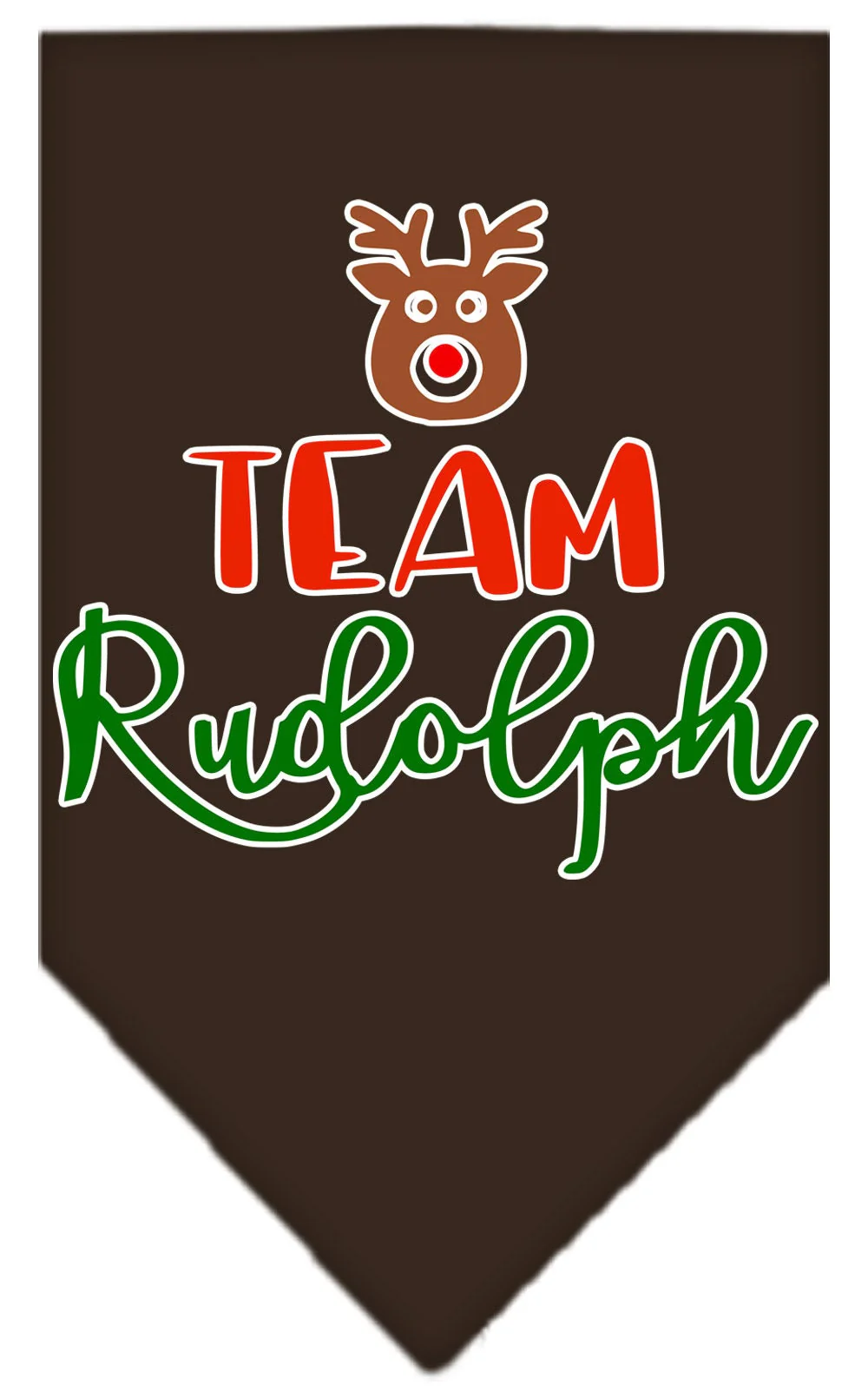 Christmas Pet and Dog Bandana Screen Printed, "Team Rudolph" - Image 10