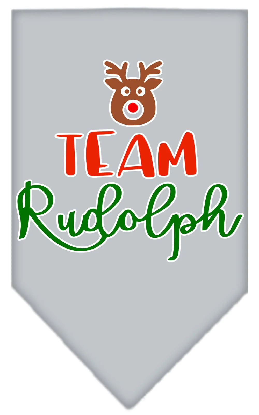 Christmas Pet and Dog Bandana Screen Printed, "Team Rudolph" - Image 4