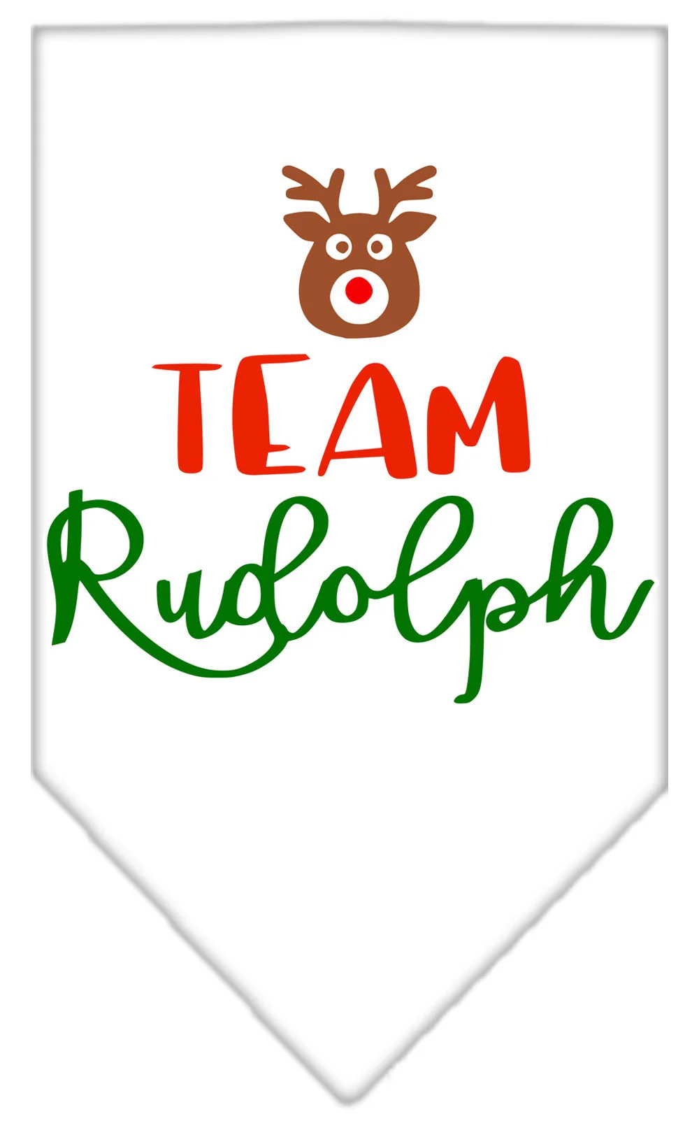 Christmas Pet and Dog Bandana Screen Printed, "Team Rudolph" - Image 7