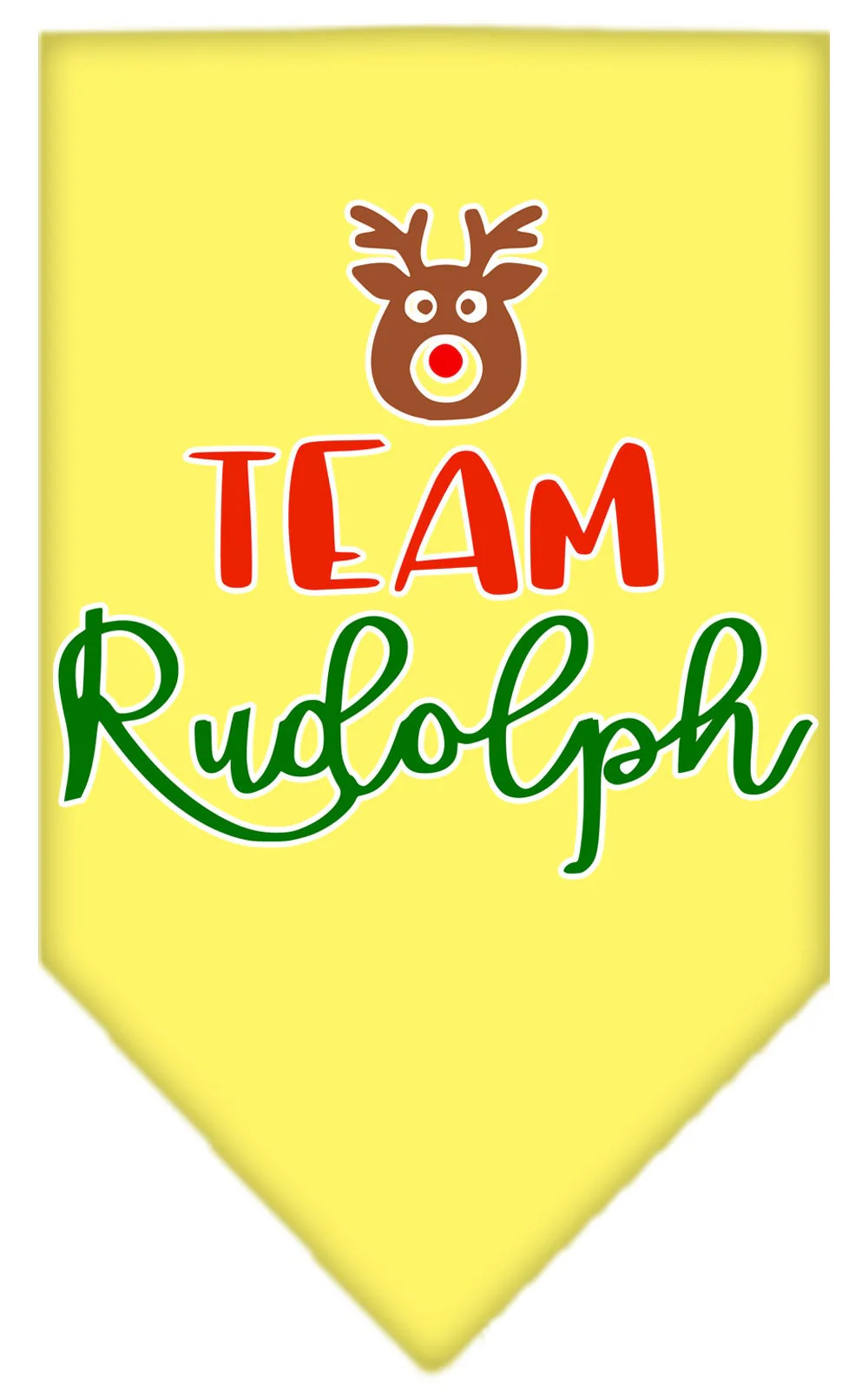 Christmas Pet and Dog Bandana Screen Printed, "Team Rudolph" - Image 9