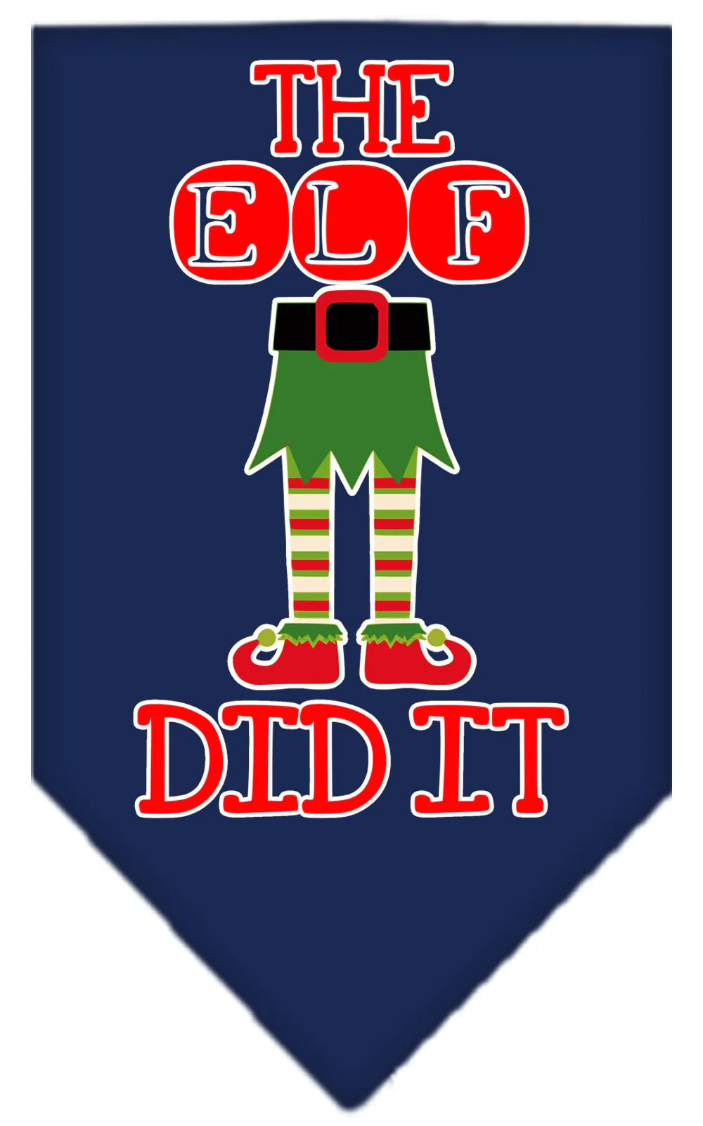 Christmas Pet and Dog Bandana Screen Printed, "The Elf Did It" - Image 10