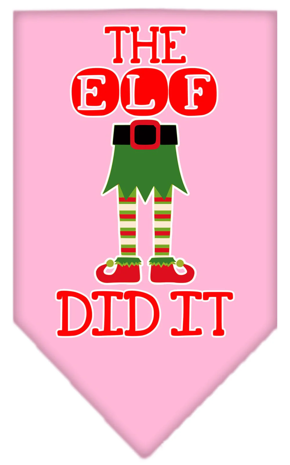 Christmas Pet and Dog Bandana Screen Printed, "The Elf Did It" - Image 8