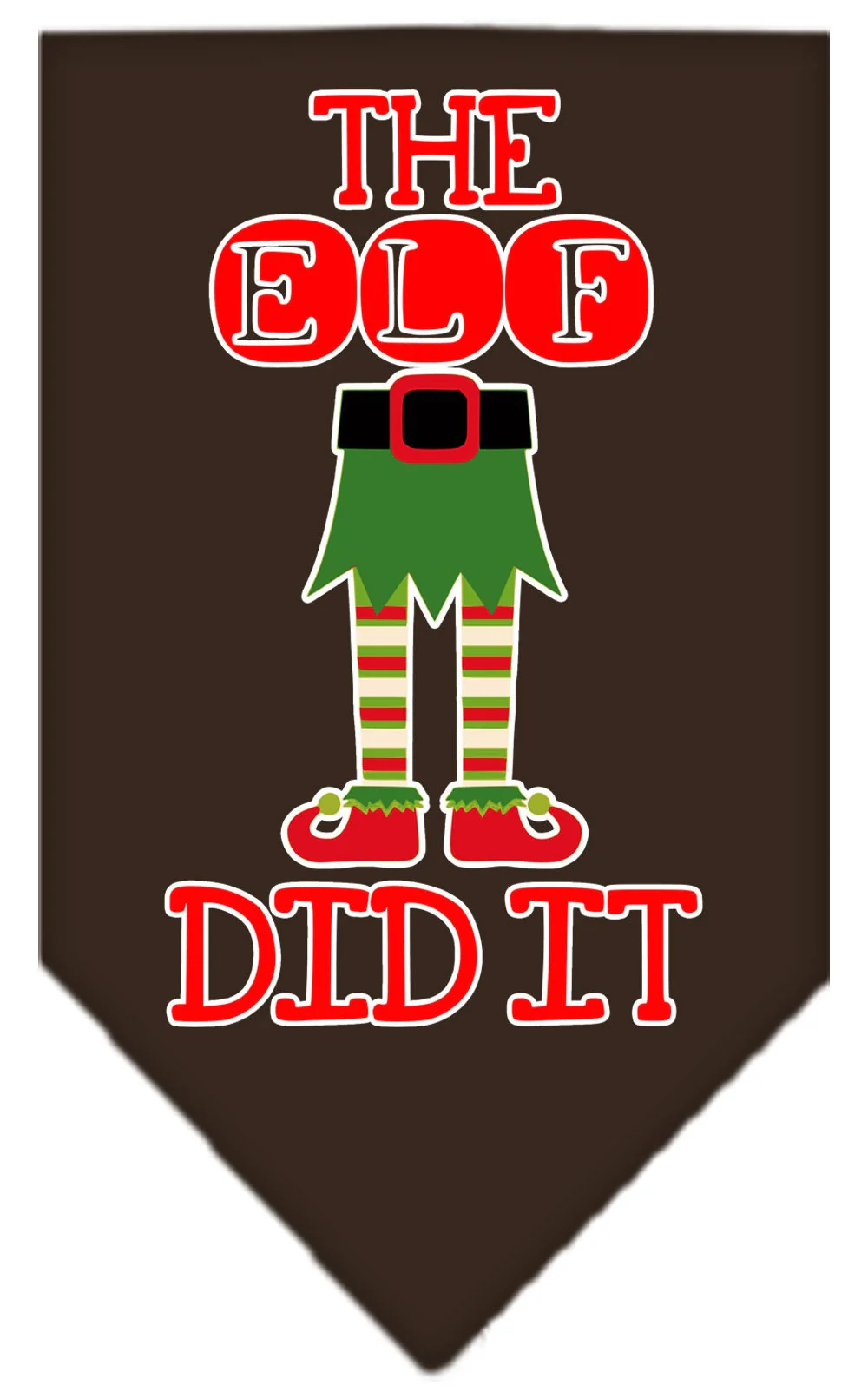 Christmas Pet and Dog Bandana Screen Printed, "The Elf Did It" - Image 9