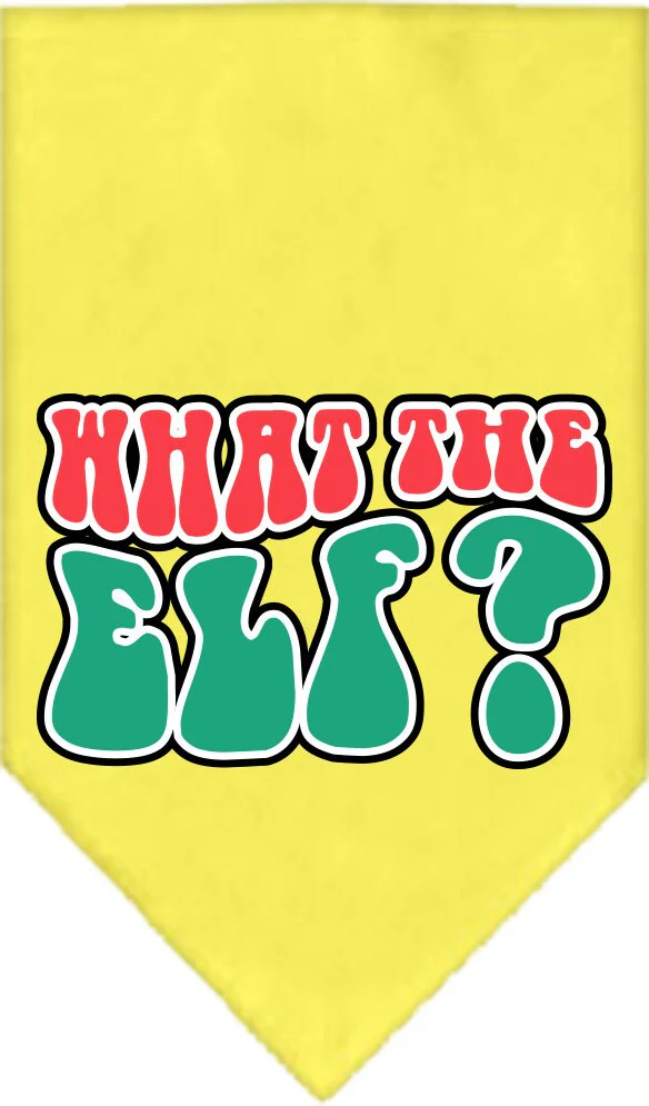 Christmas Pet and Dog Bandana Screen Printed, "What The Elf" - Image 10