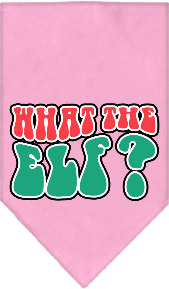 Christmas Pet and Dog Bandana Screen Printed, "What The Elf" - Image 9